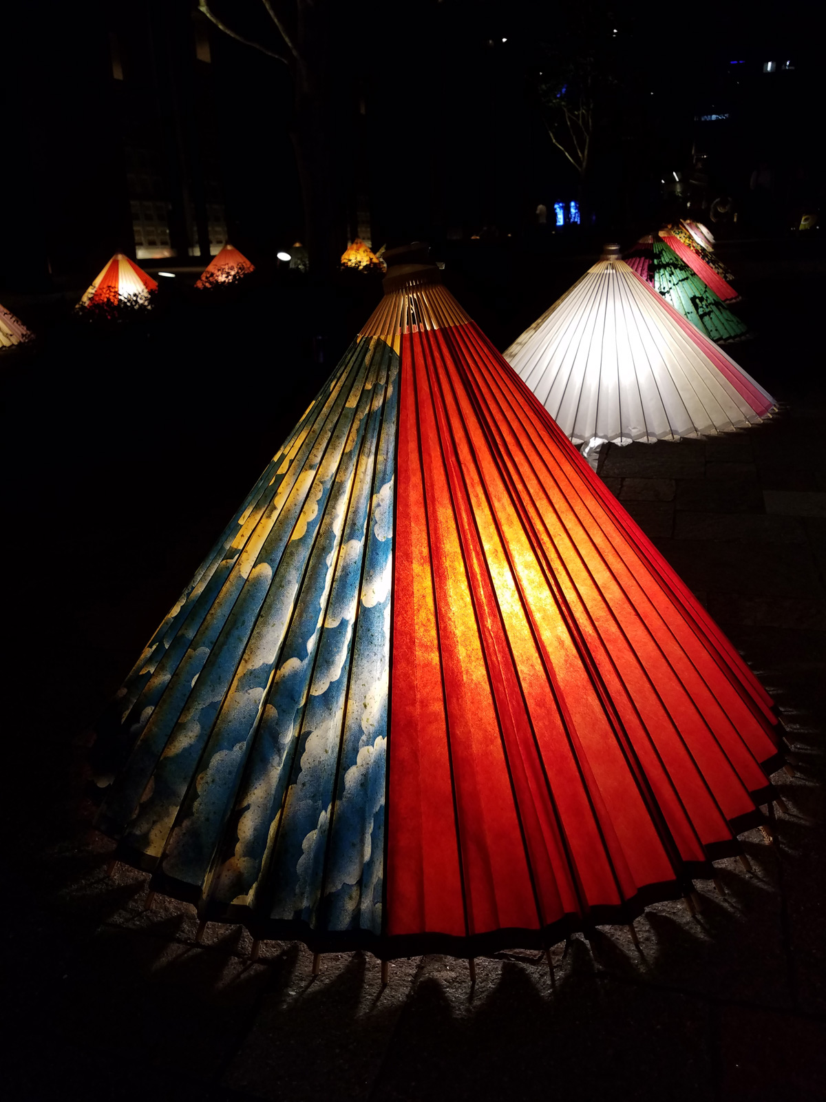 灯りの祭典 和傘イルミネーション