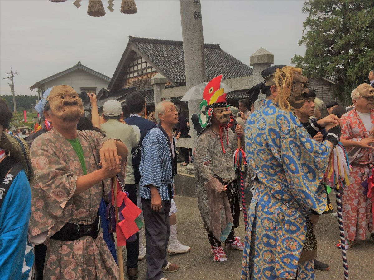 天狗面のほかに翁面も