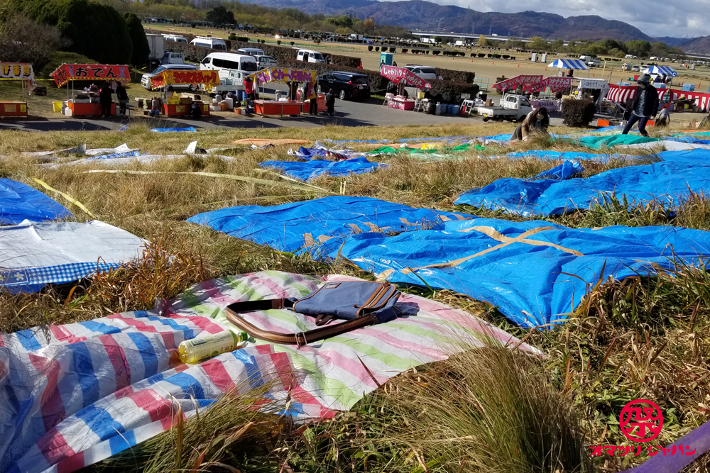 長野えびす講煙火大会｜会場土手の様子