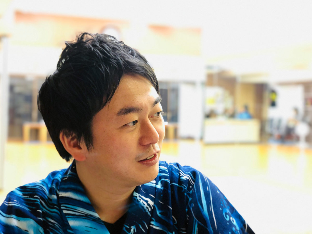 鳳蝶流稽古場での鳳蝶美成氏