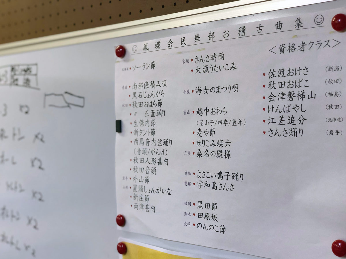 鳳蝶流稽古場の風景