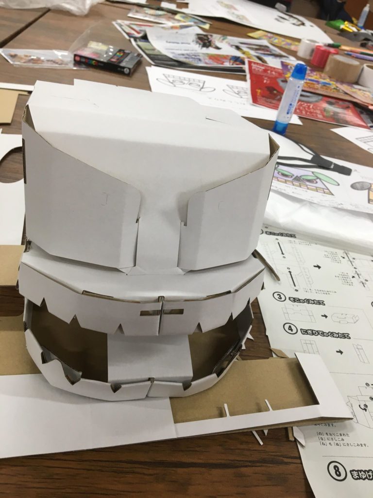 ダンボール獅子舞制作過程