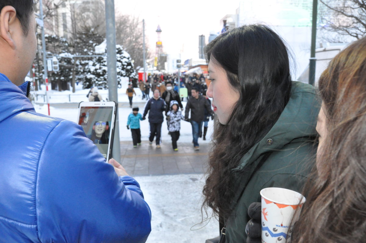 さっぽろ雪まつりでのクラウド通訳サービス