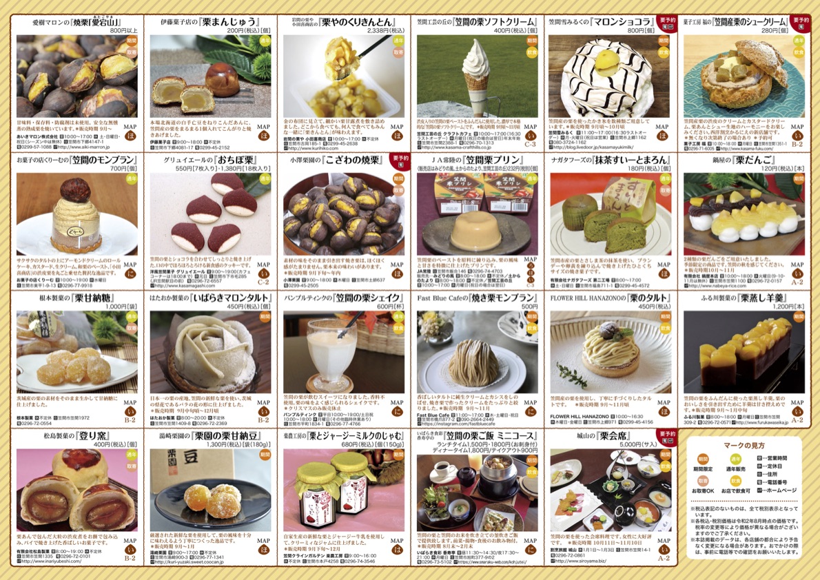 笠間てくてく栗図鑑2020秋