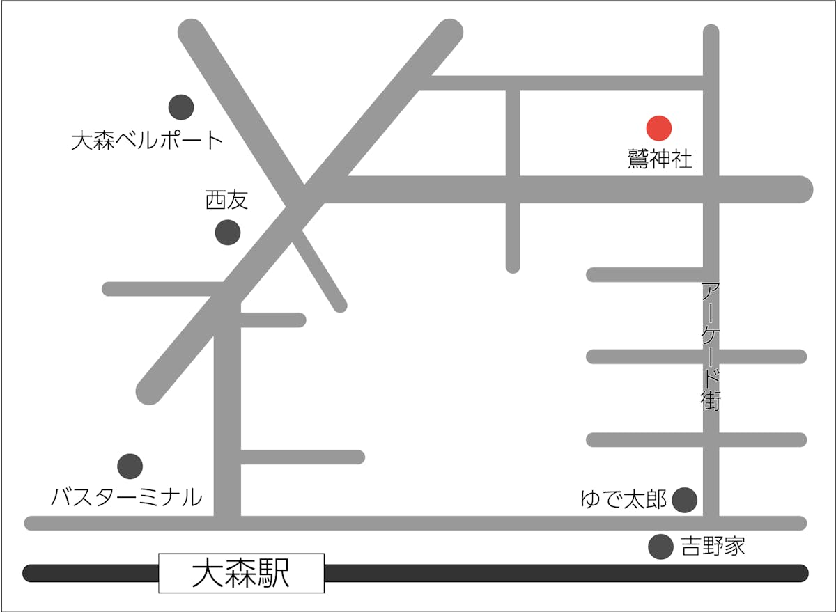 大森鷲神社地図