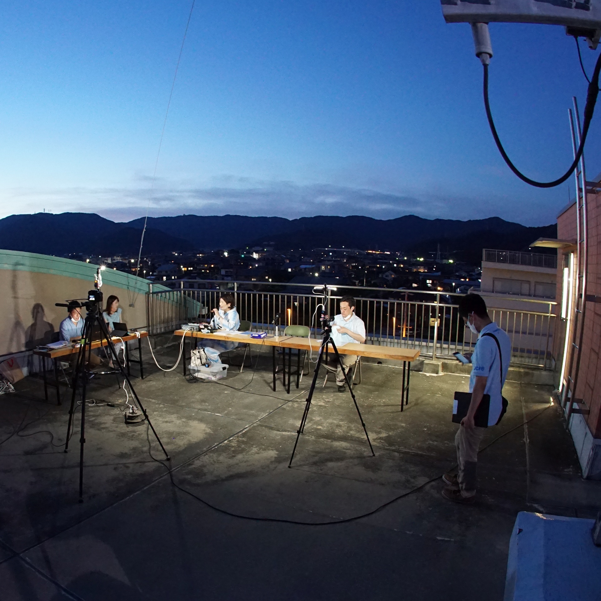 消防署屋上特設スタジオ