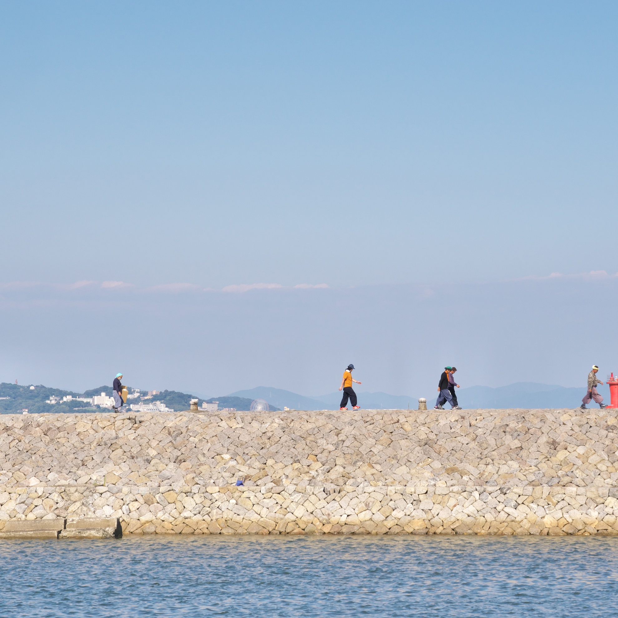 天火会の準備風景