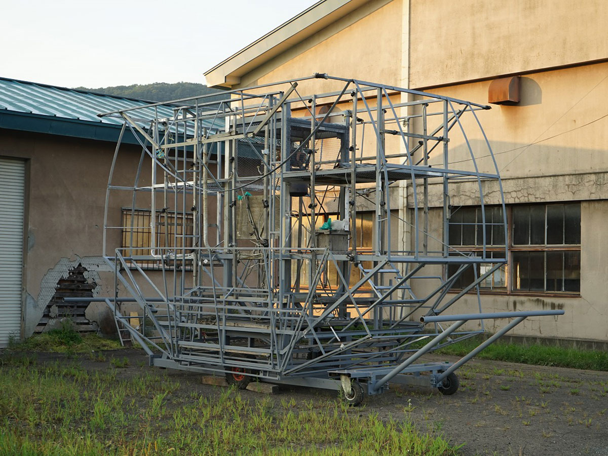 扇ねぷたの骨組みは毎年使われるため、翌年まで保管される