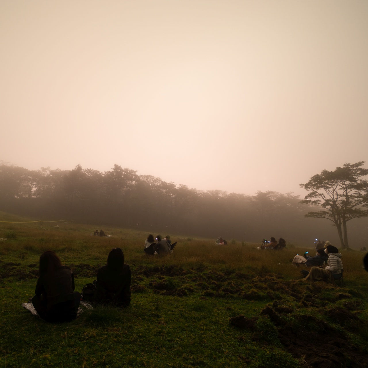 the 絶景花火　雲で見えない