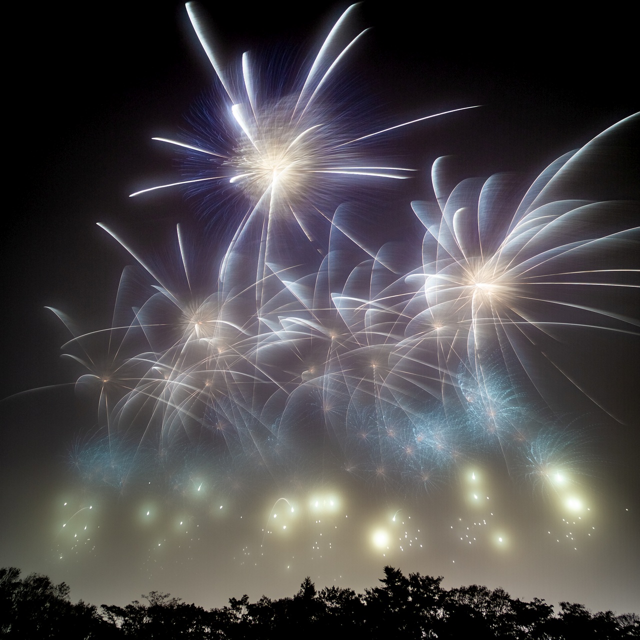 青いスターマイン