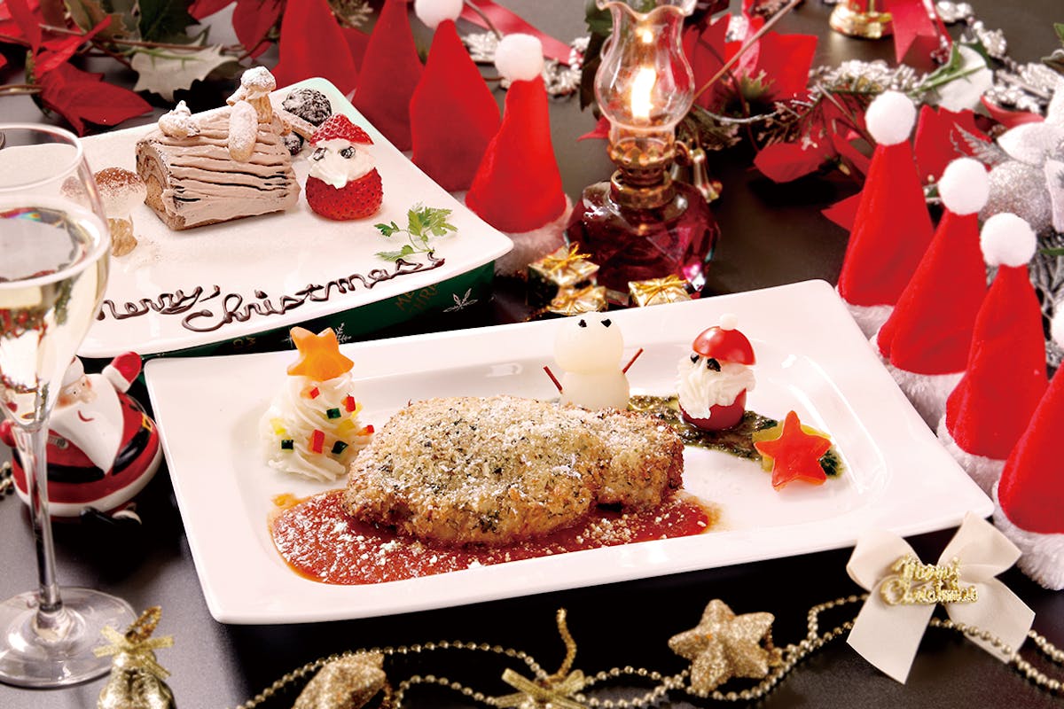 雲仙豚ロースのホピエット＆クリスマスデザート