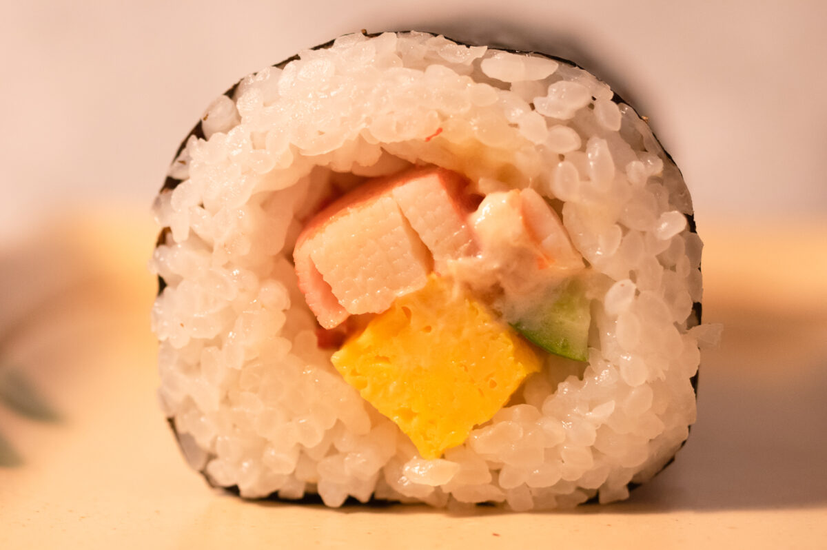 サラダ恵方巻の断面