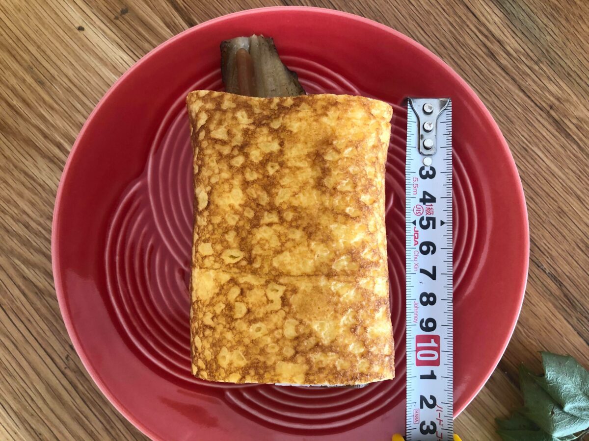 活〆炙り穴子と肉厚椎茸和風太巻きの長さ