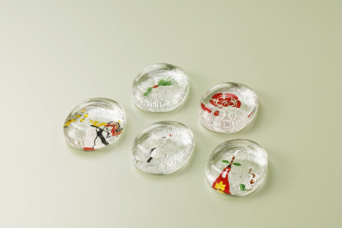 ＜和蘭＞「京の色絵ガラス」衹園祭箸置き５個組　税込6,600円