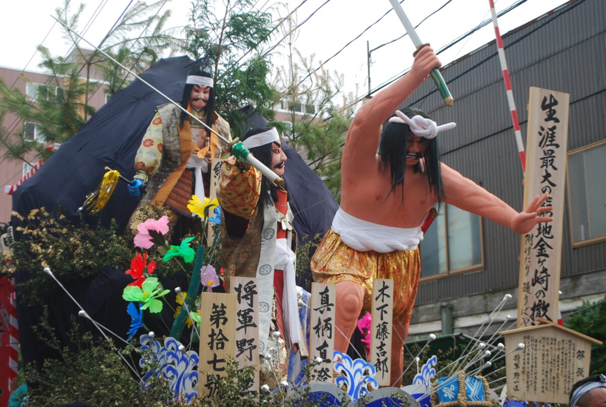 3年前の土崎港曳山まつりの山車
