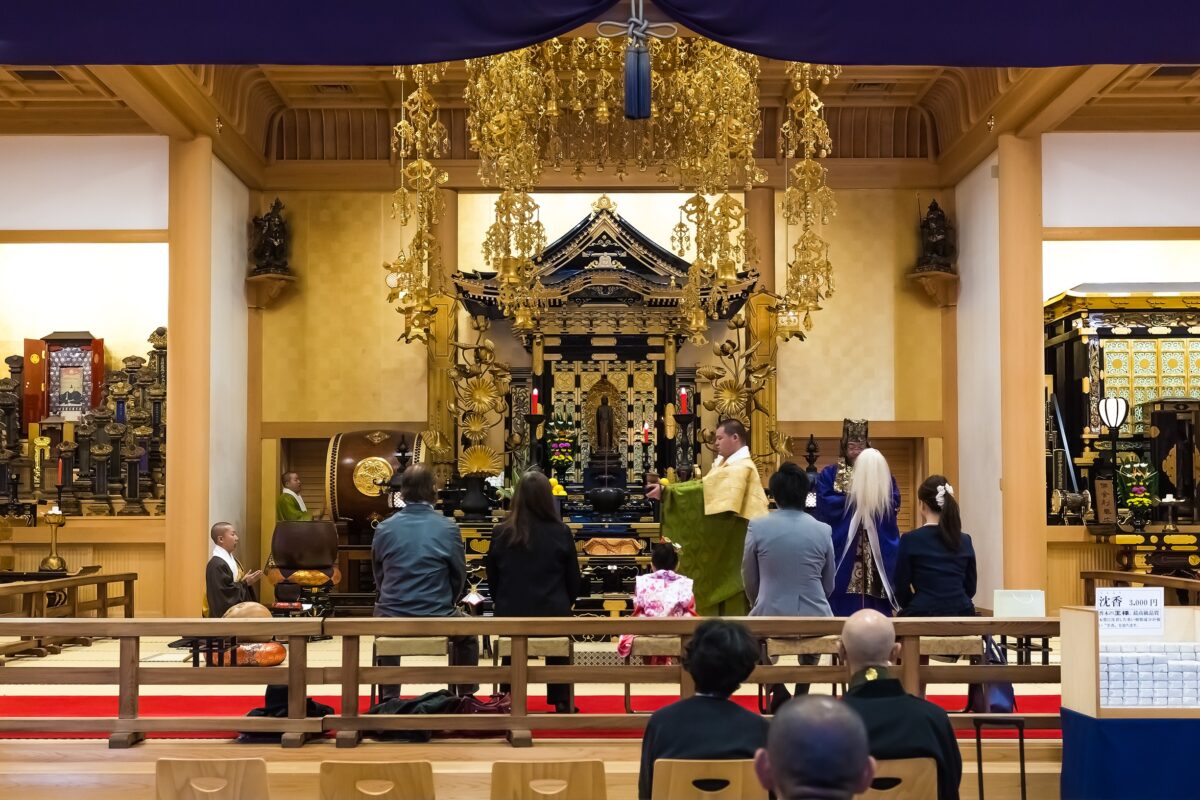 七五三のお参りの様子