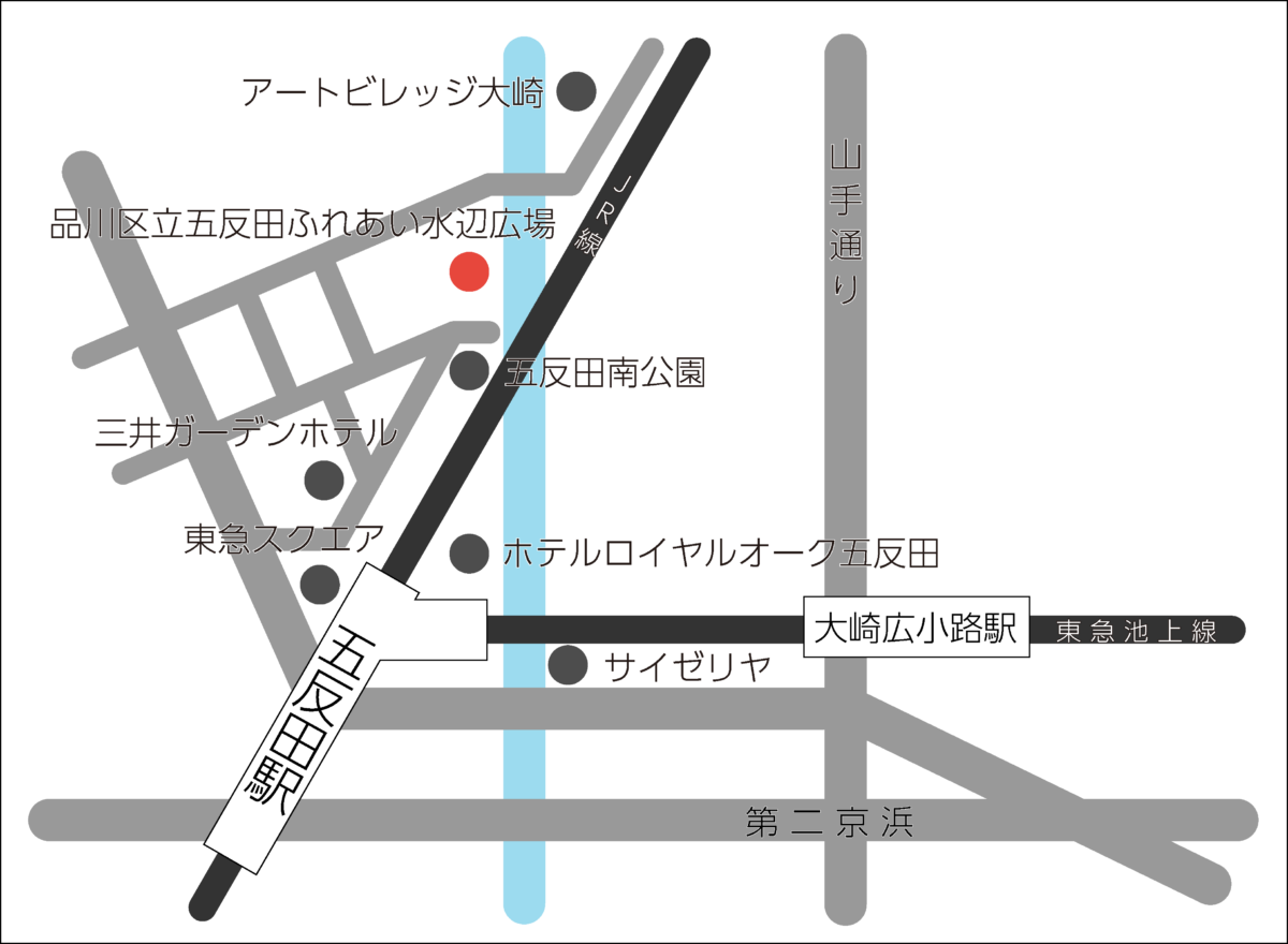 地図(五反田ふれあい水辺広場)