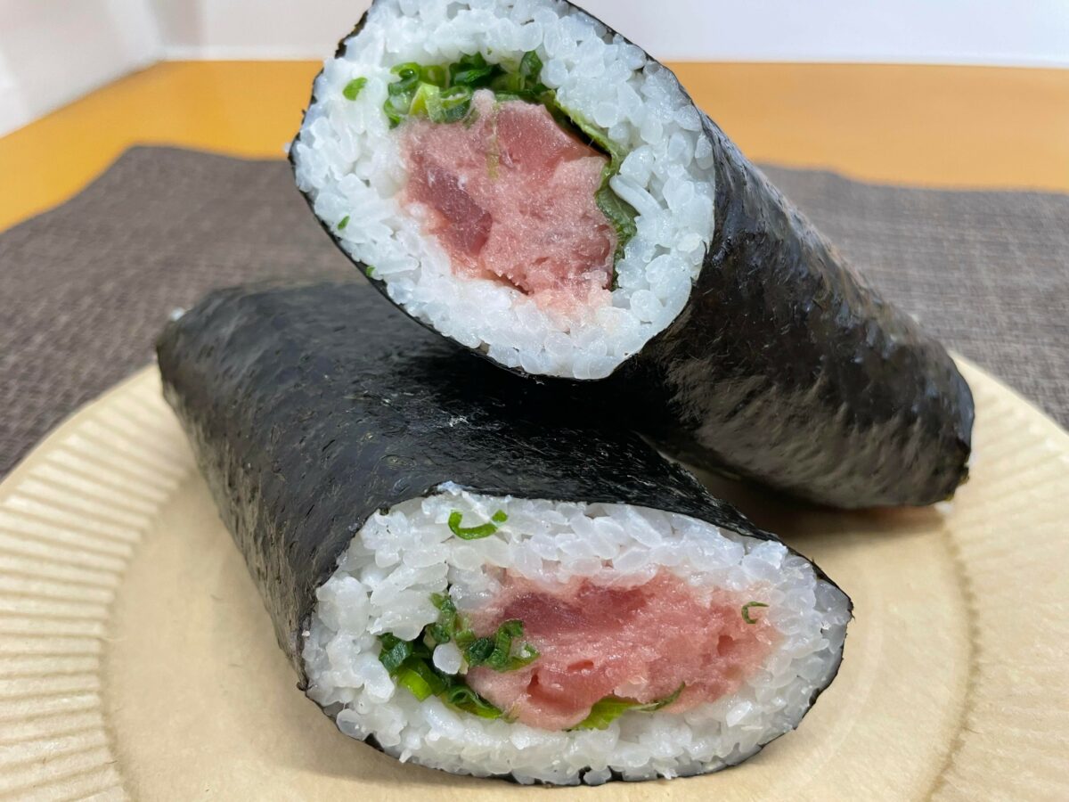 ねぎとろ巻の断面