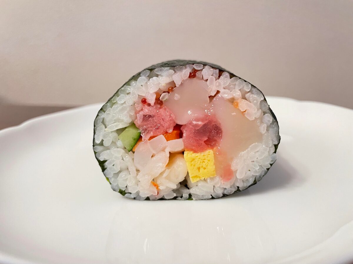 北海道産帆立入り海鮮太巻