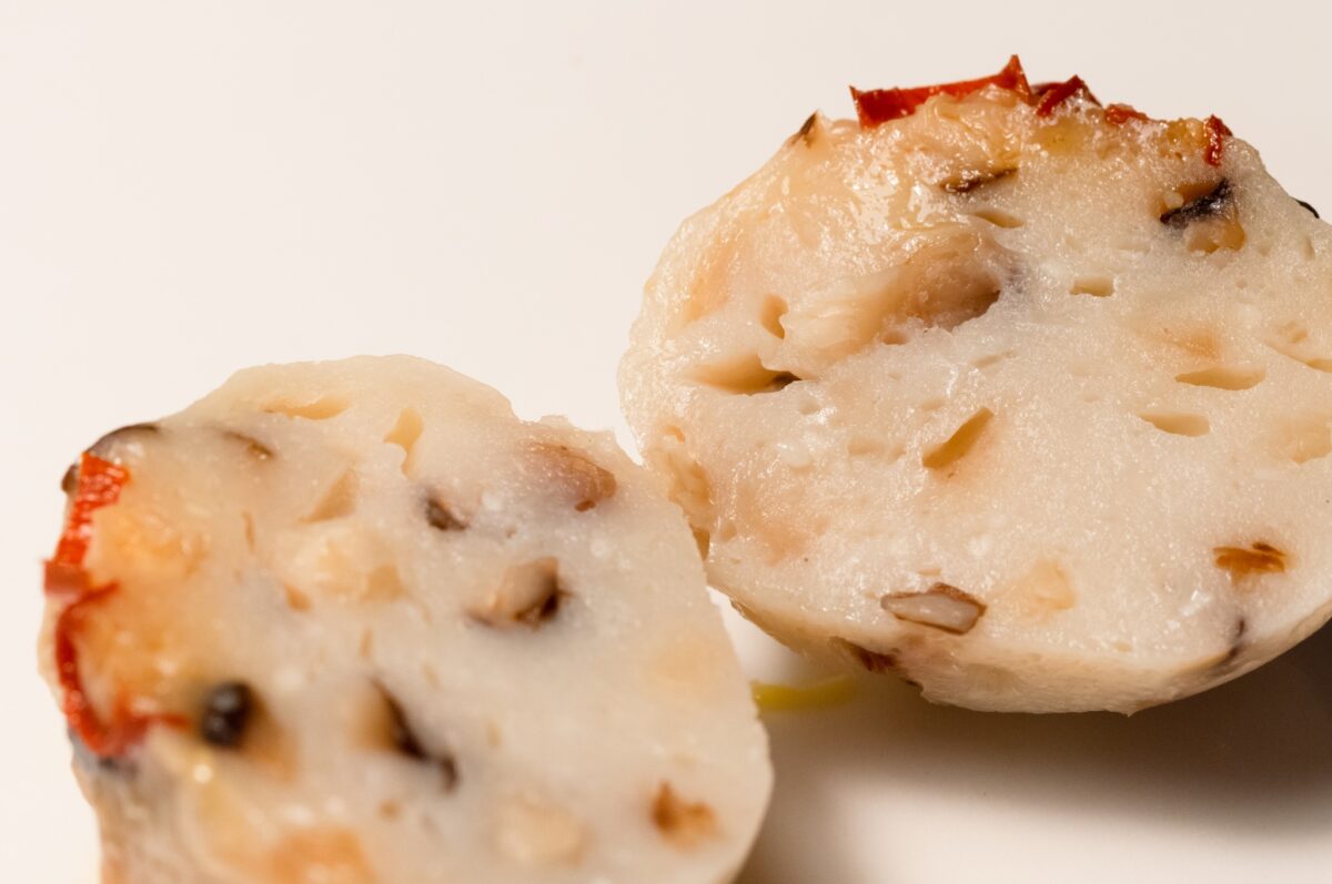 トリュフチョコみたいなさつま揚げ(アヒージョボール)