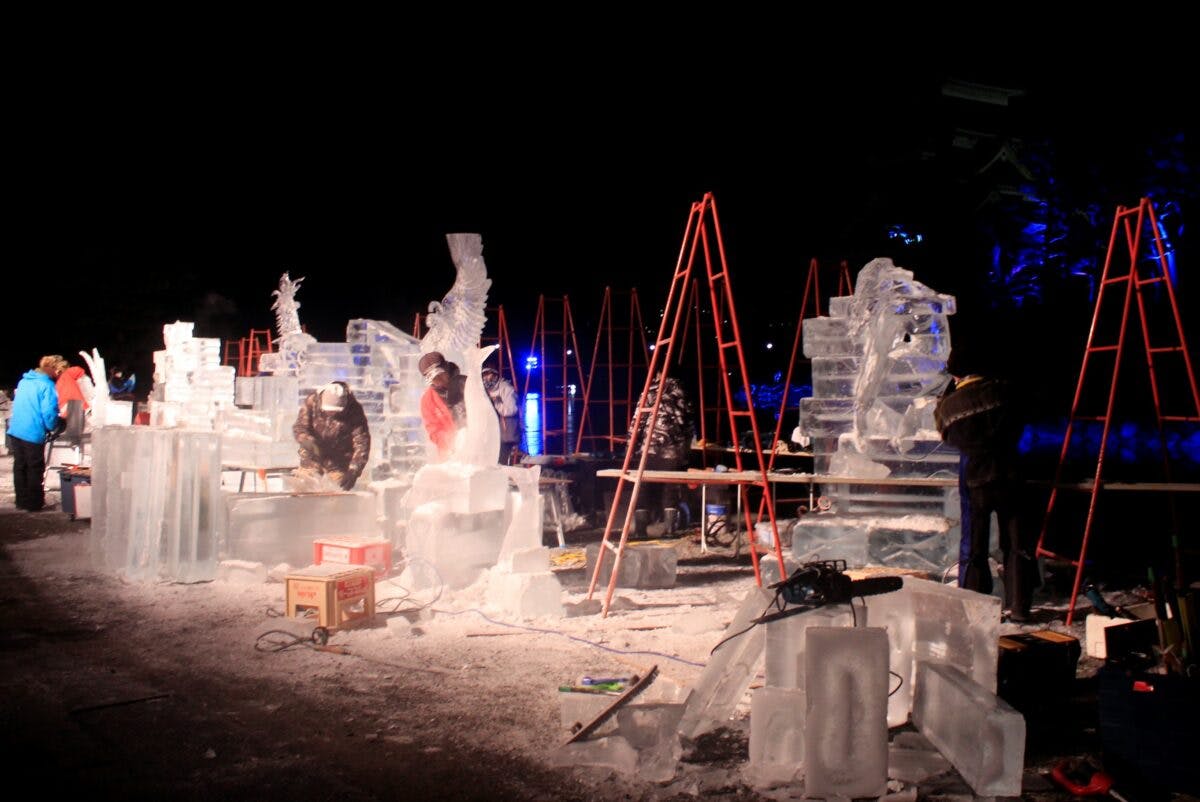 氷彫フェスティバル、松本城、氷彫コンクール、氷像
