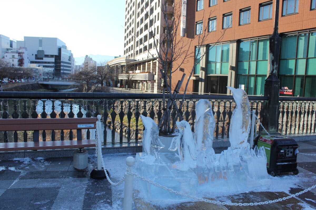氷彫フェスティバル、松本市、千歳橋、氷像