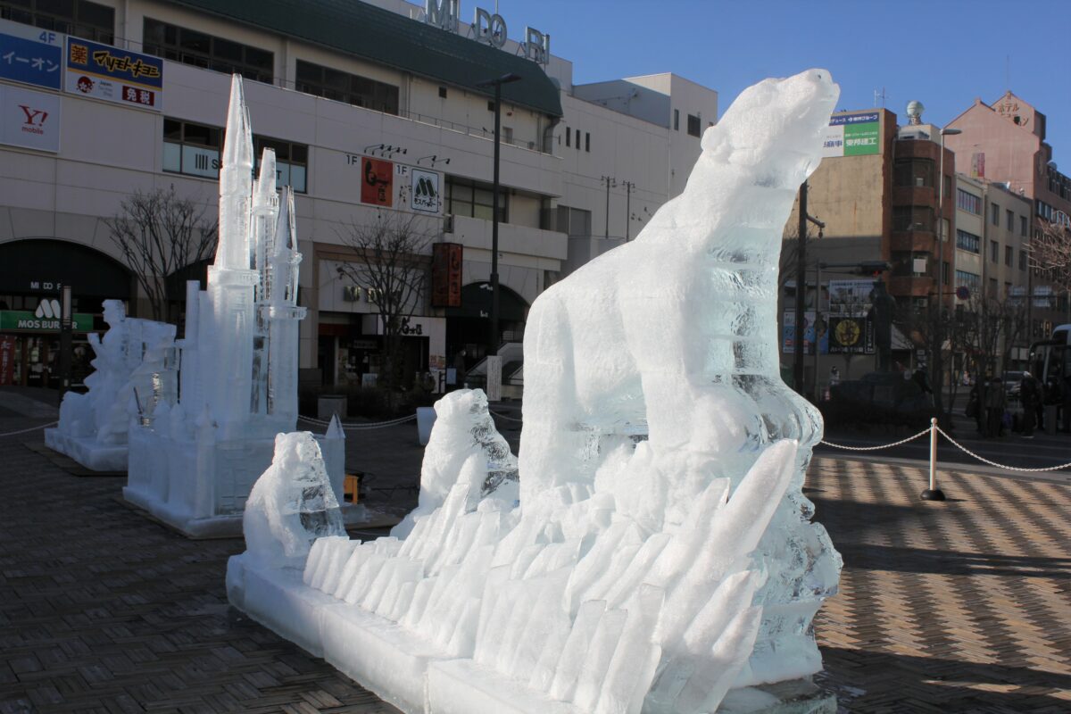 氷彫フェスティバル、松本市、松本駅、氷像