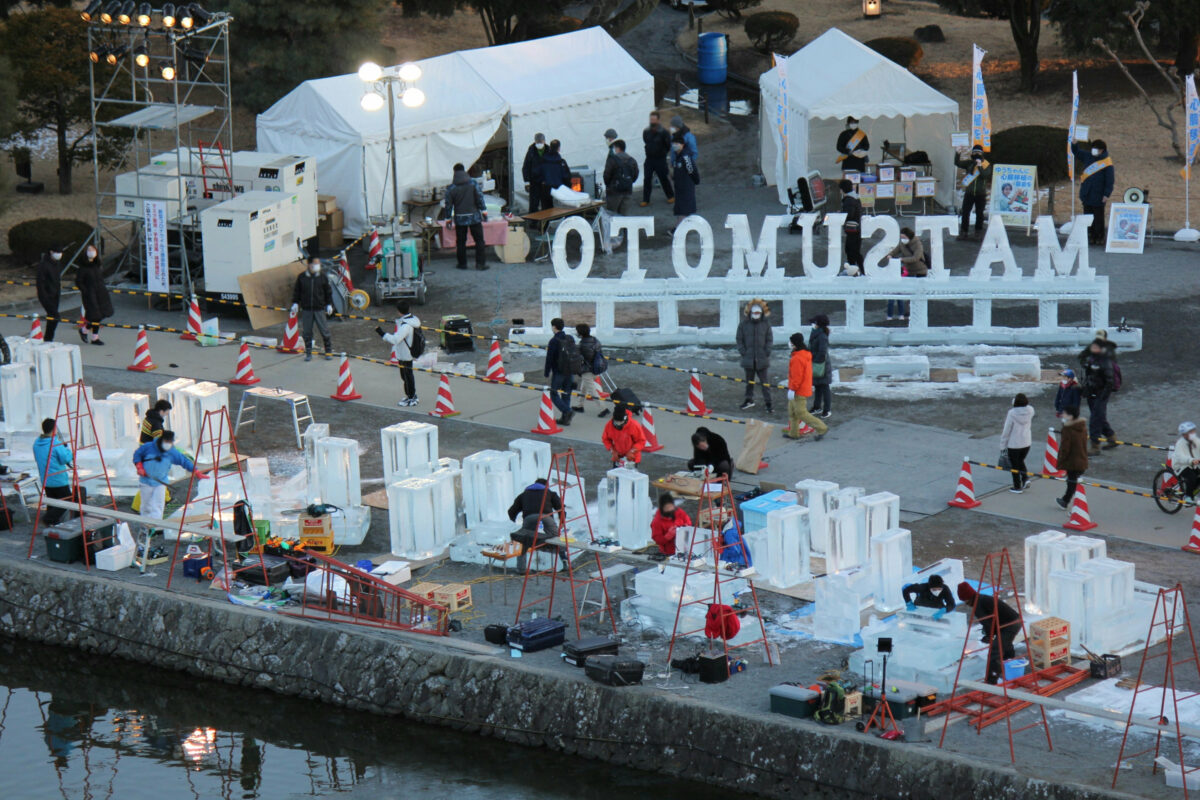氷彫フェスティバル、松本城