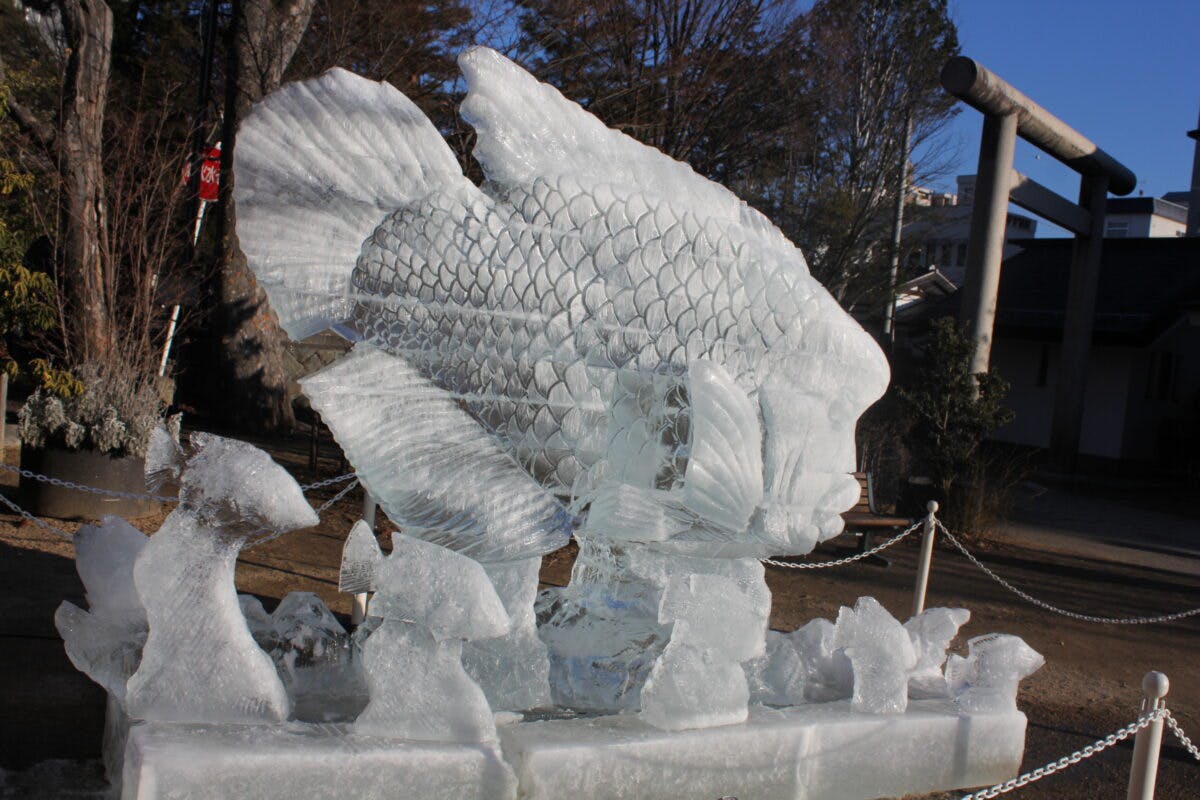 氷彫フェスティバル、大手門枡形跡広場、四柱神社、氷像