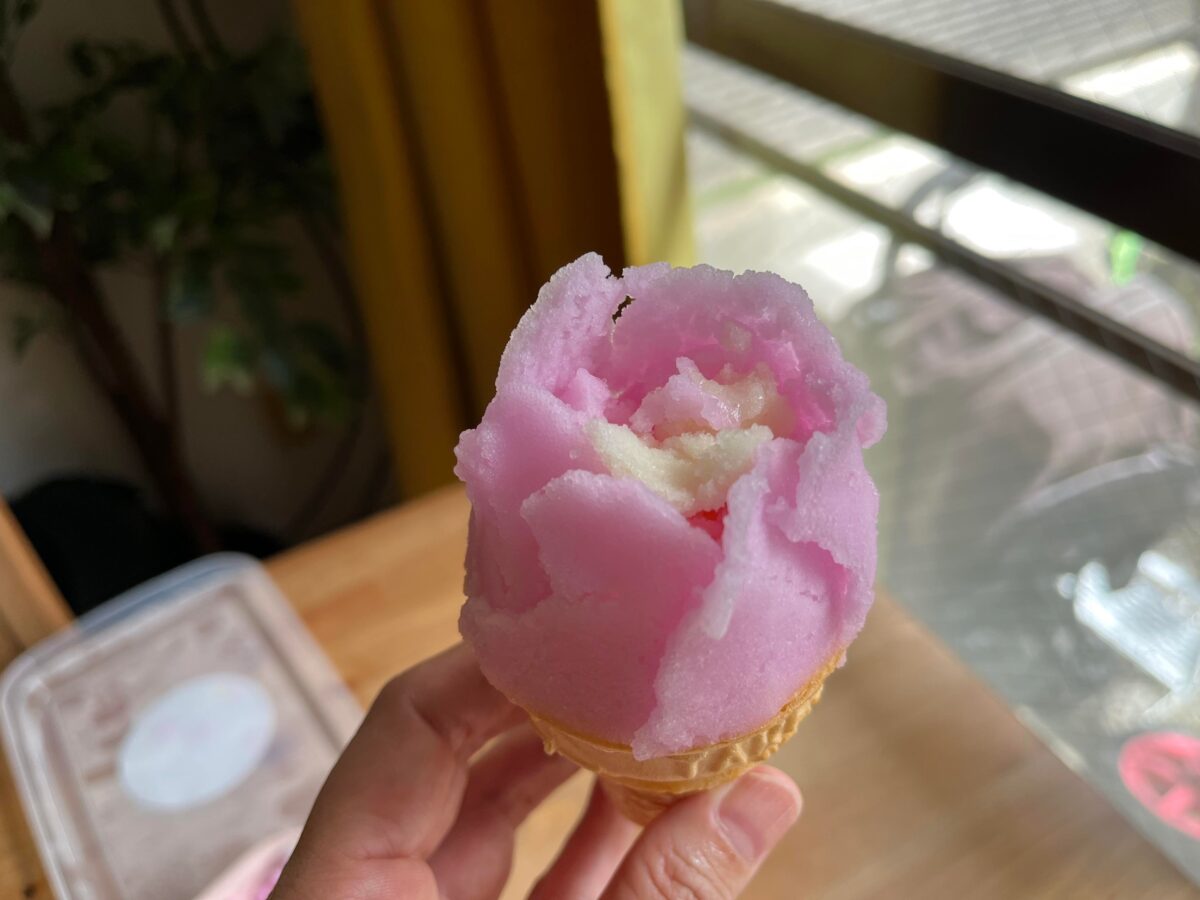 完成したババヘラアイス