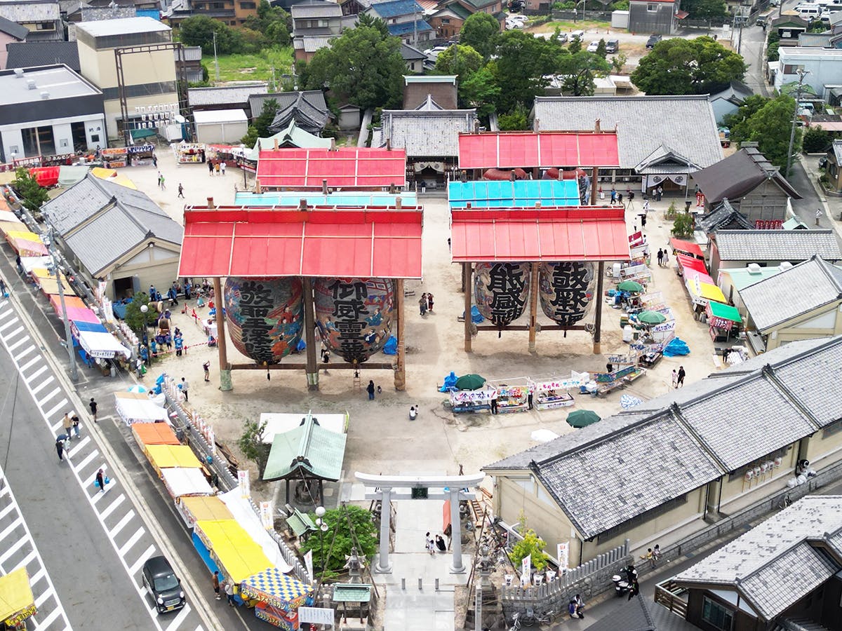 三河一色大提灯まつりドローン