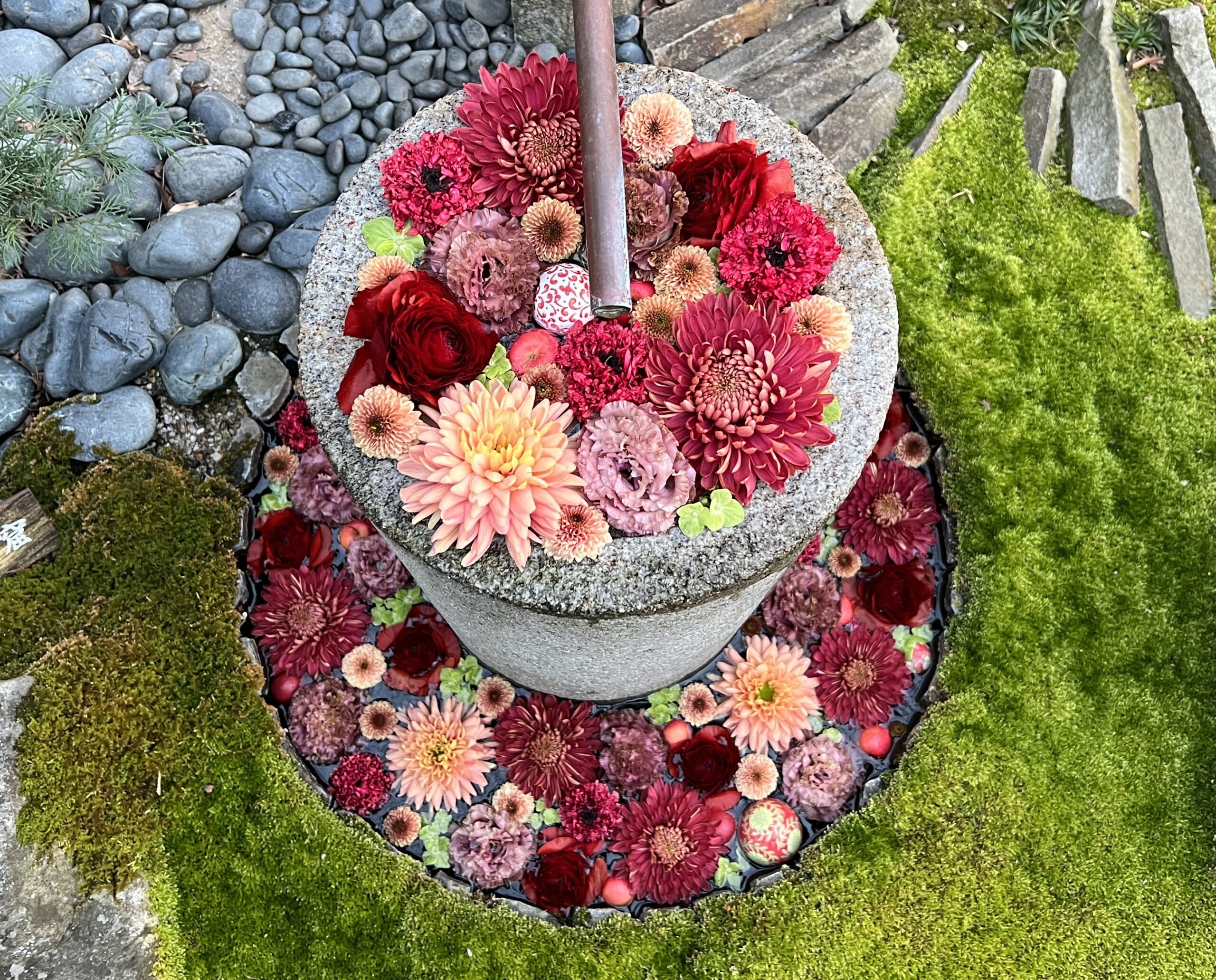 行田八幡神社、花手水