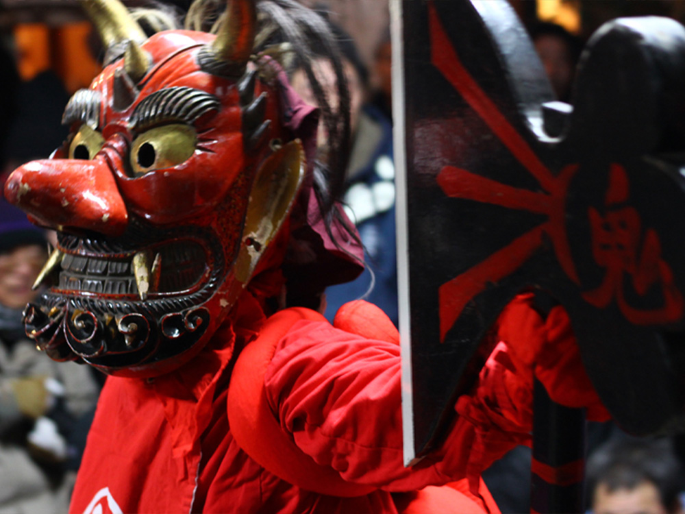 現在休止となっている布川地区の榊鬼