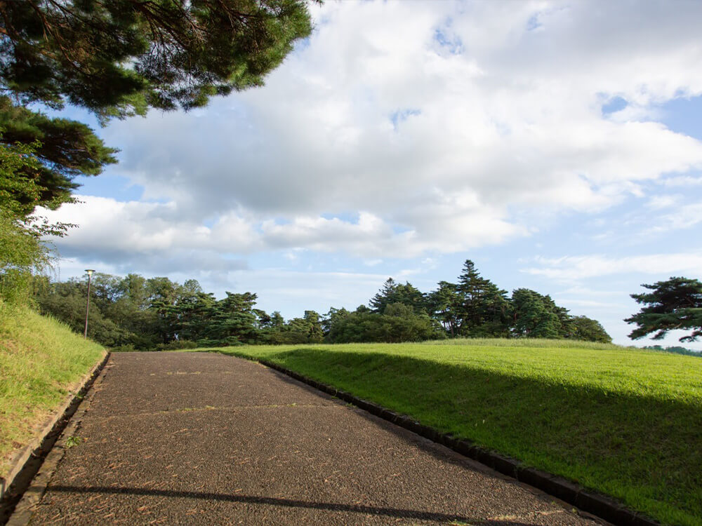 ※松明あかしの会場である五老山。今年は昼間のイベントは行わず、夕方からの御神火奉受、松明点火、松明太鼓演奏のみの縮小開催となります。
