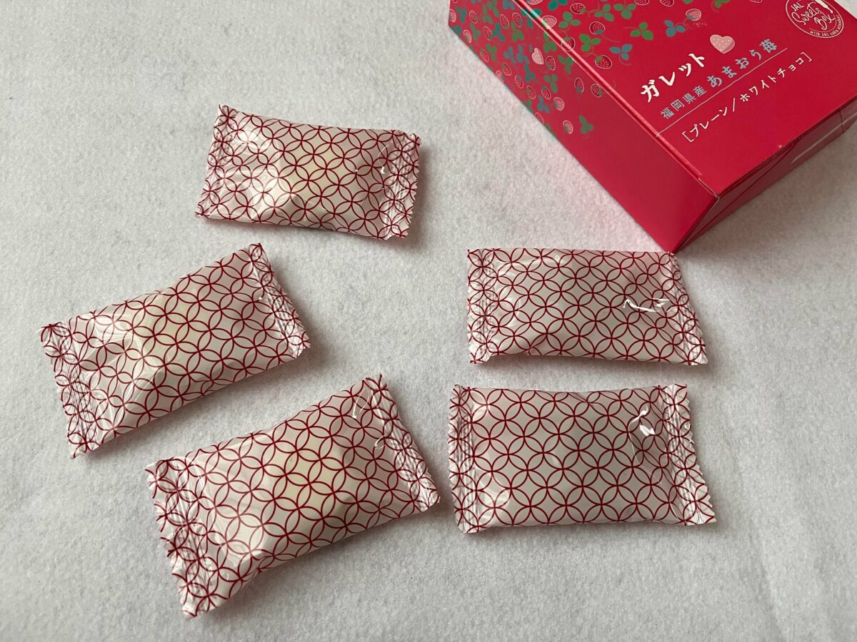 福岡県産あまおう苺ガレット プレーン/ホワイトチョコ 5個入