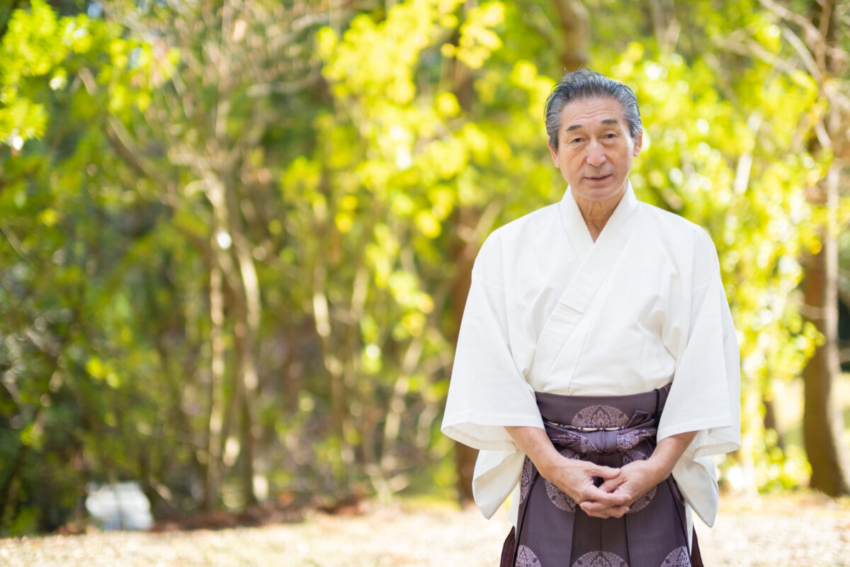 真山神社宮司の武内信彦さん