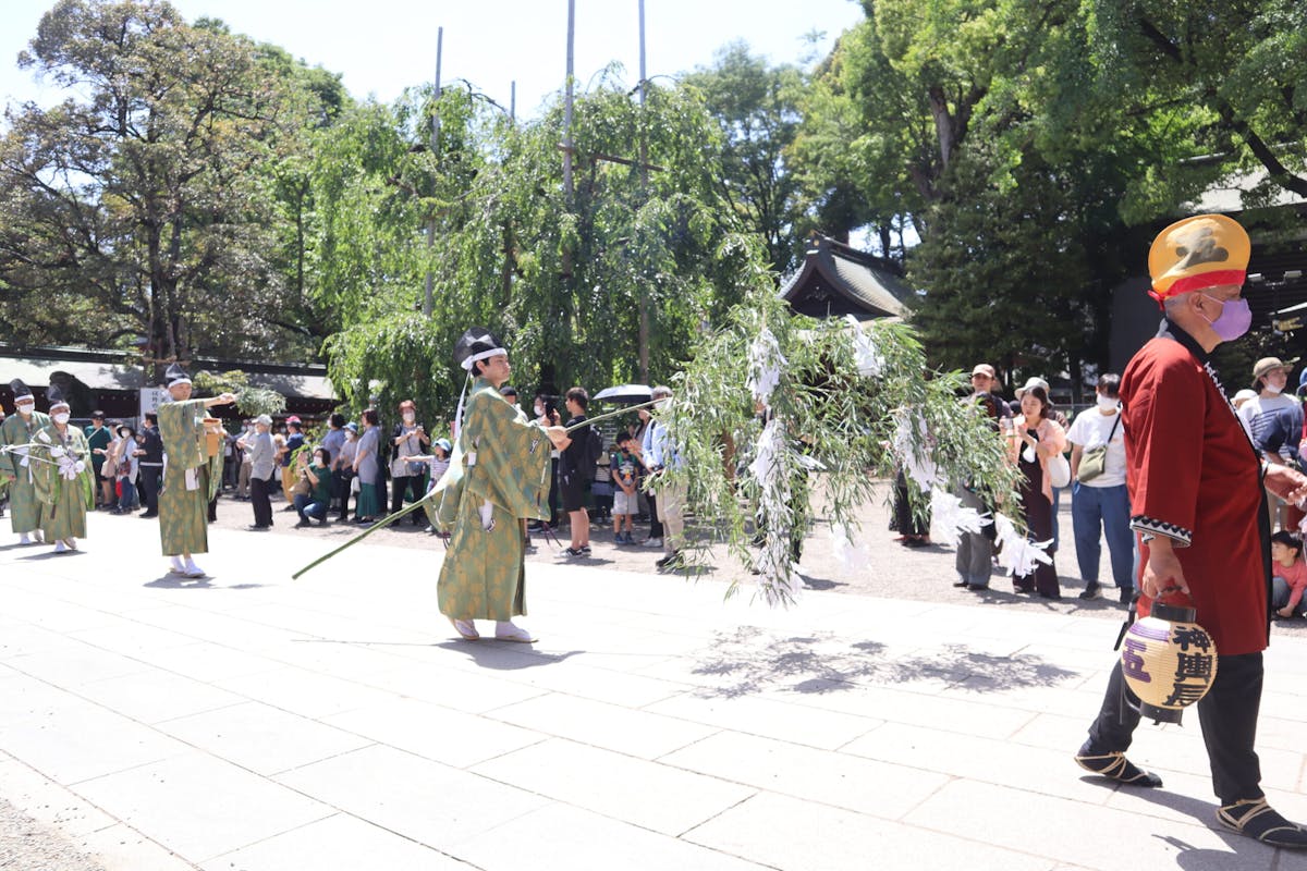 くらやみ祭の道清めの儀