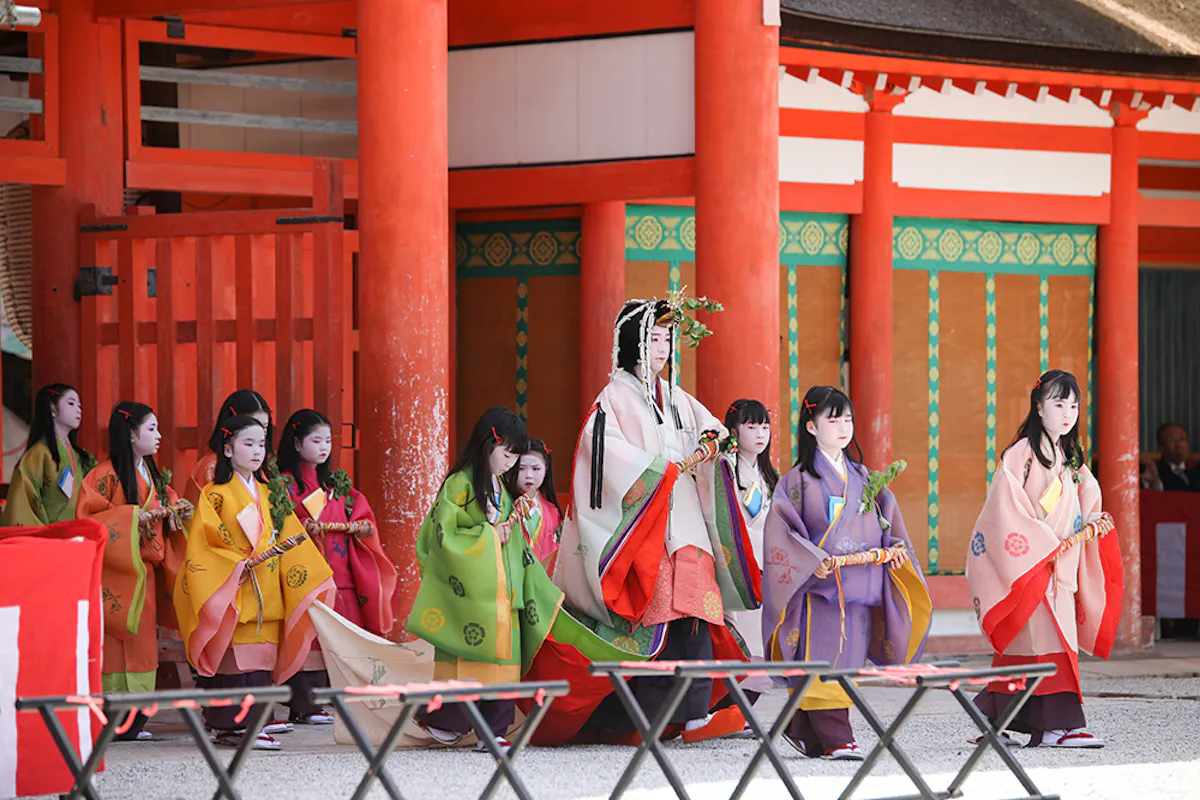 京都の葵祭りの絵 流産 狩野派の弟子ではと。