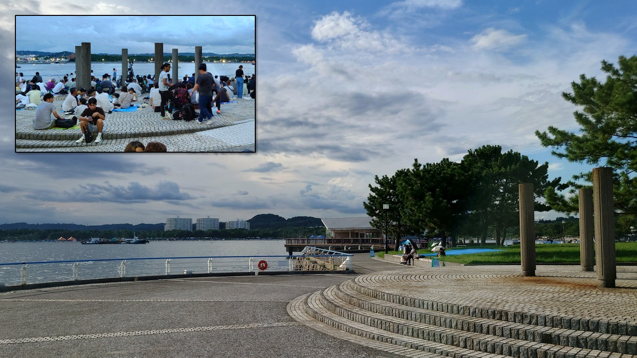 八景島の場所取り