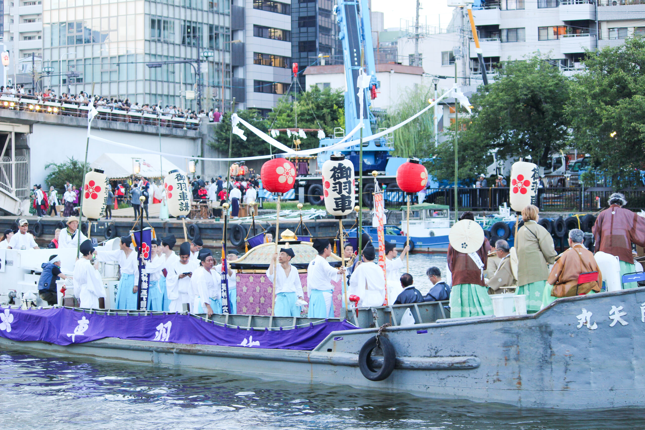 天神祭が4年ぶり完全復活で開催！盛大な陸渡御、夜には船渡御に