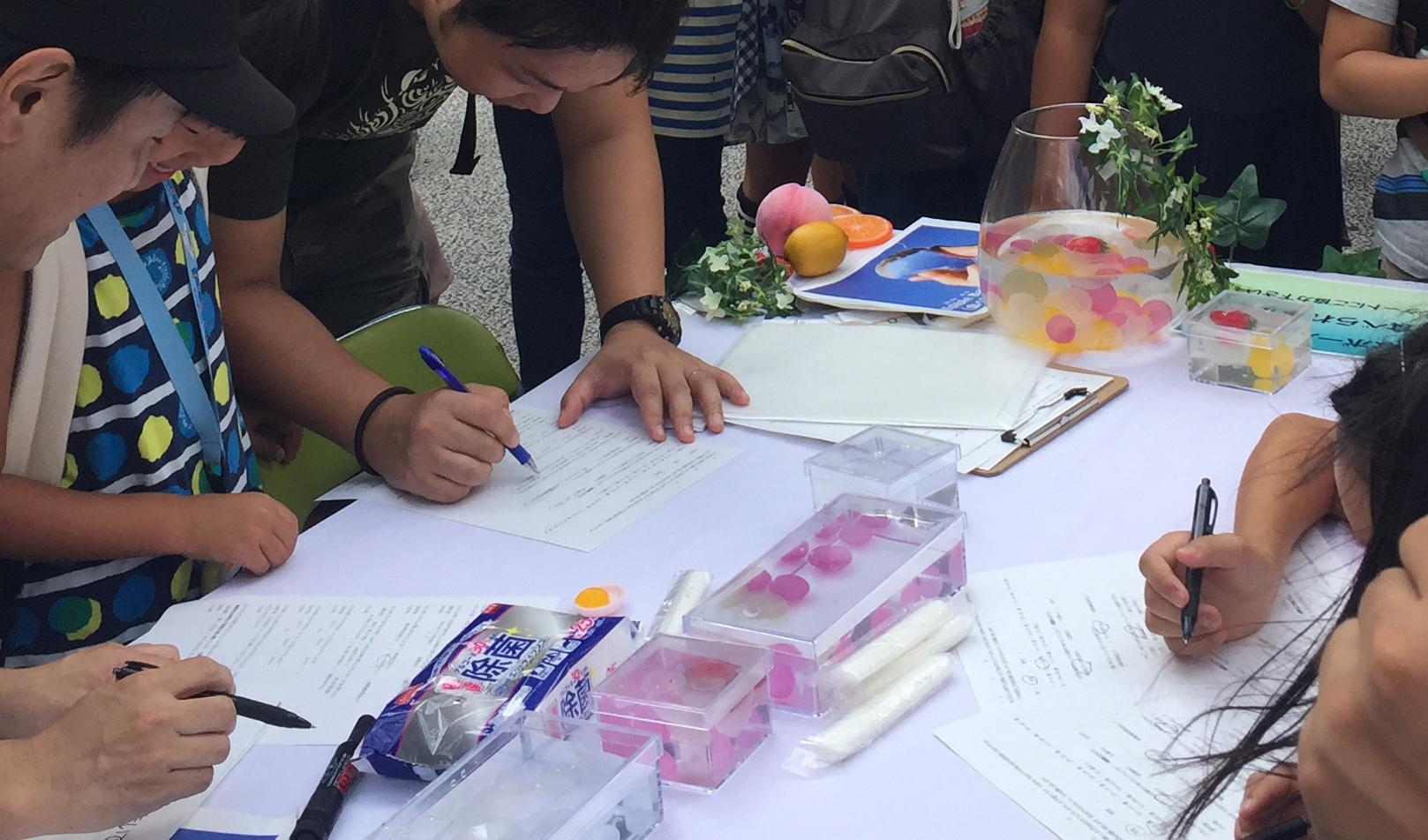 目黒のさんま祭り当日、アンケートも沢山いただけました