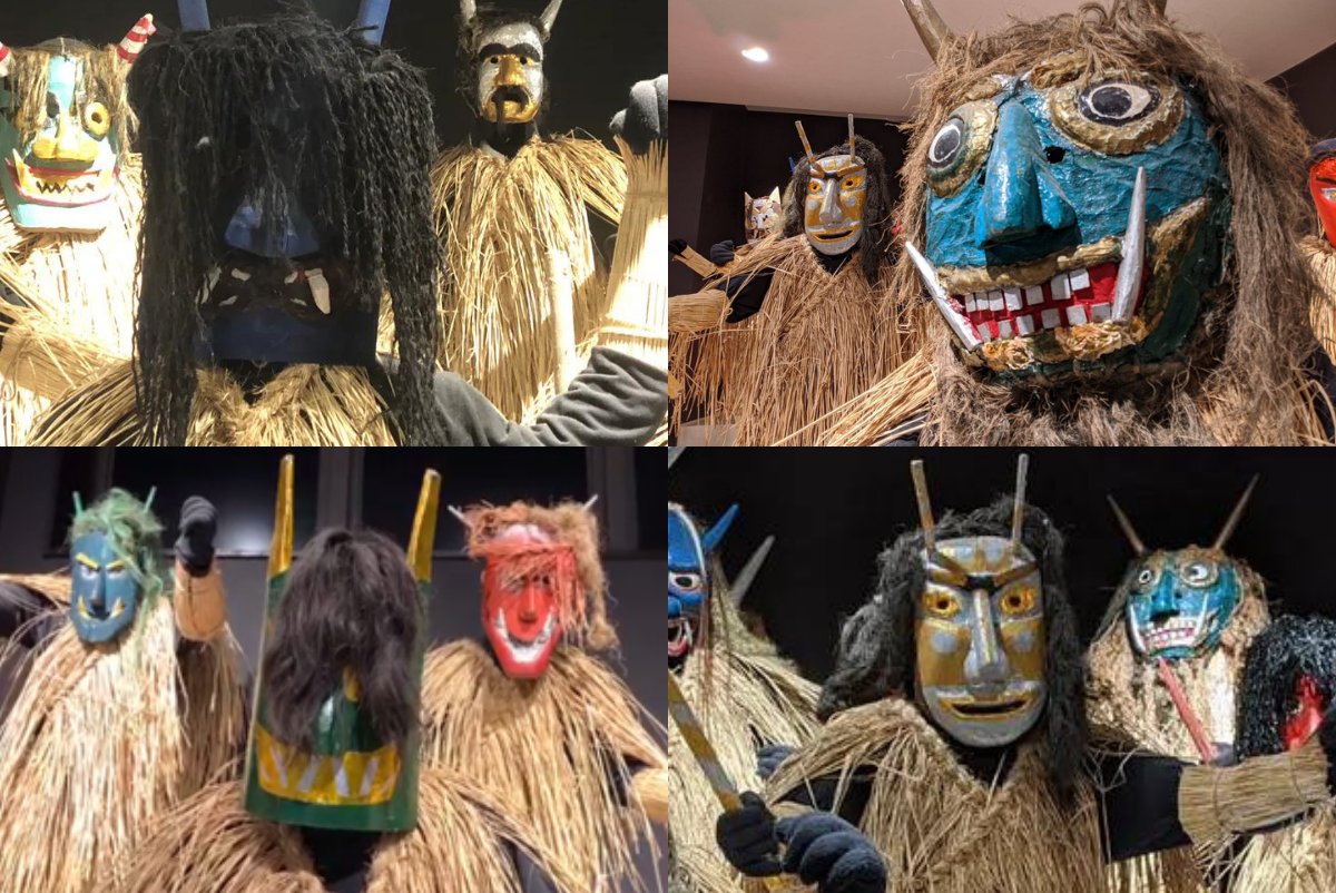 色々な種類のなまはげ面